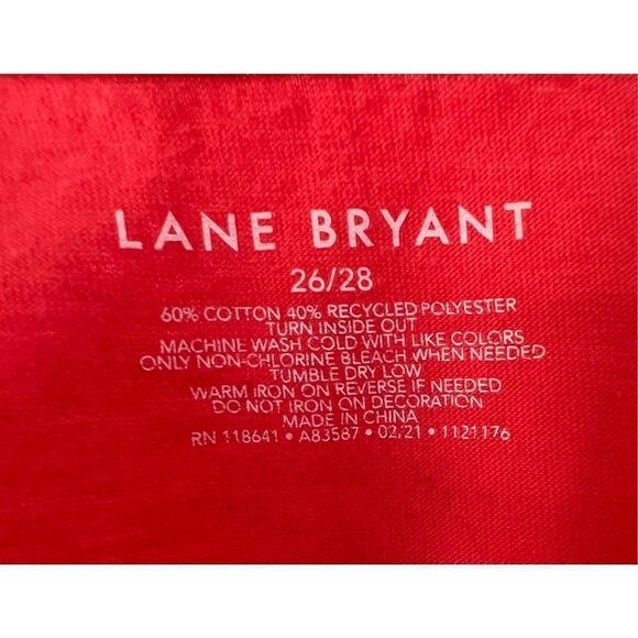 Lane Bryant Red Graphic “All Good” T-Shirt - Picture 3 of 4